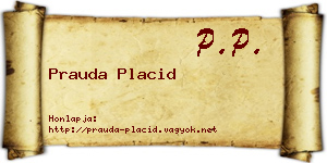 Prauda Placid névjegykártya